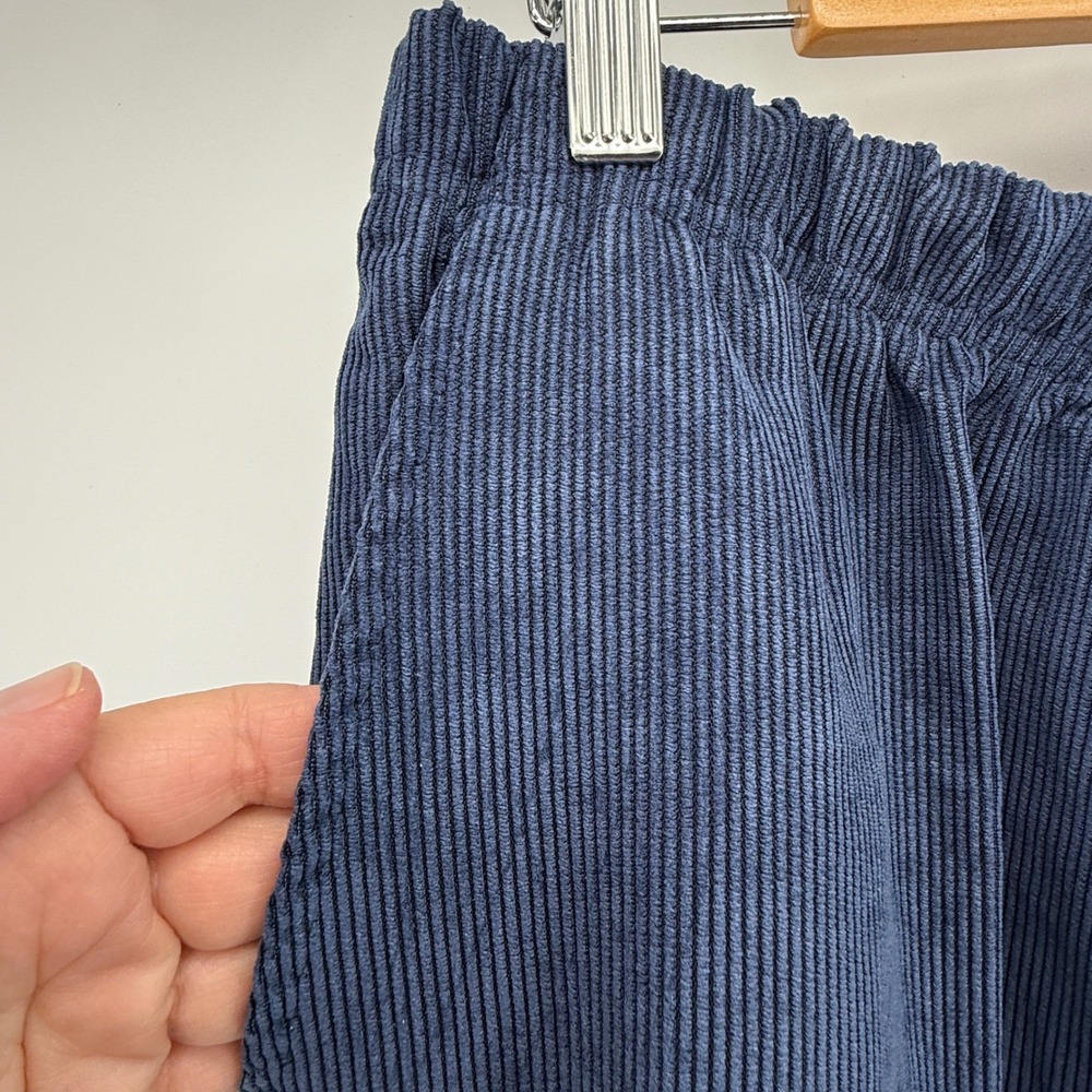 American Sweetheart Women's Corduroy Pants Size 20W Navy Elastic Waist Wide‎ Leg - Picture 4 of 13